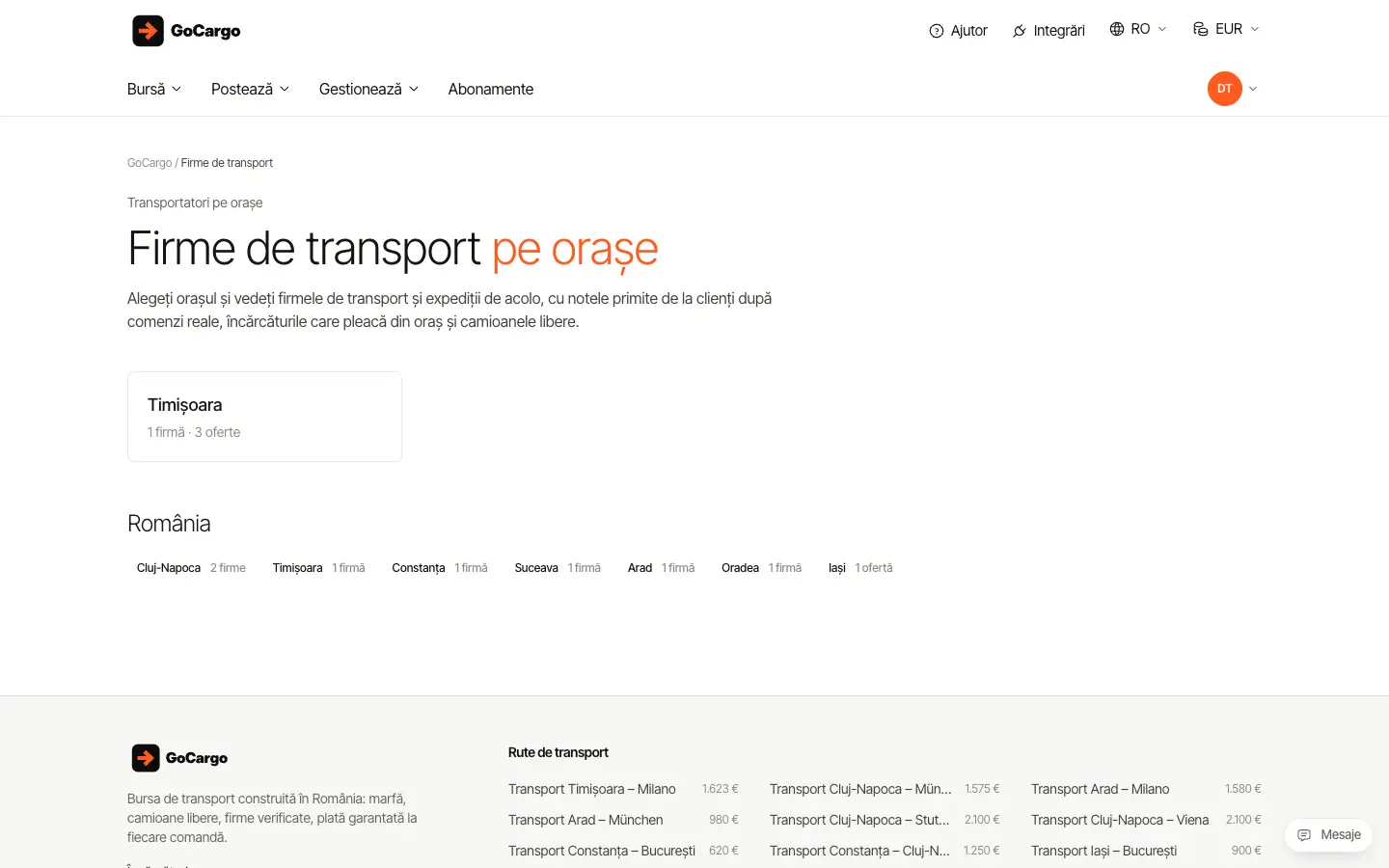 Opțiunea „Firmă recomandată”: Unde apare firma